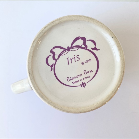 Vintage Flower Iris 1988 Coffee Mug Tea Cup - Picture 5 of 10